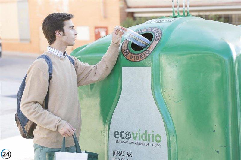 La recogida de envases de vidrio en Navarra supera las 18.100 toneladas en 2023