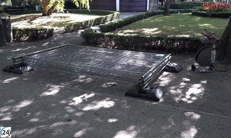 Pamplona destina 60.500 euros a cercar jardines y áreas durante los Sanfermines.