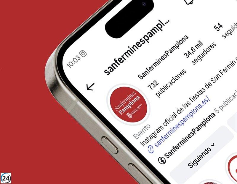 @SanferminesPamplona publicará diariamente en redes sociales múltiples vídeos breves de las festividades.