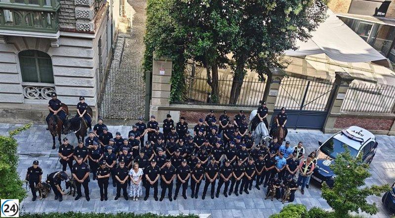 Mil policías garantizan la seguridad durante las fiestas de San Fermín.