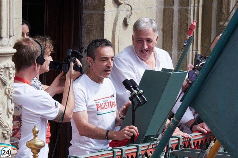 Asiron: Pamplona envía un firme apoyo a Palestina con el chupinazo.