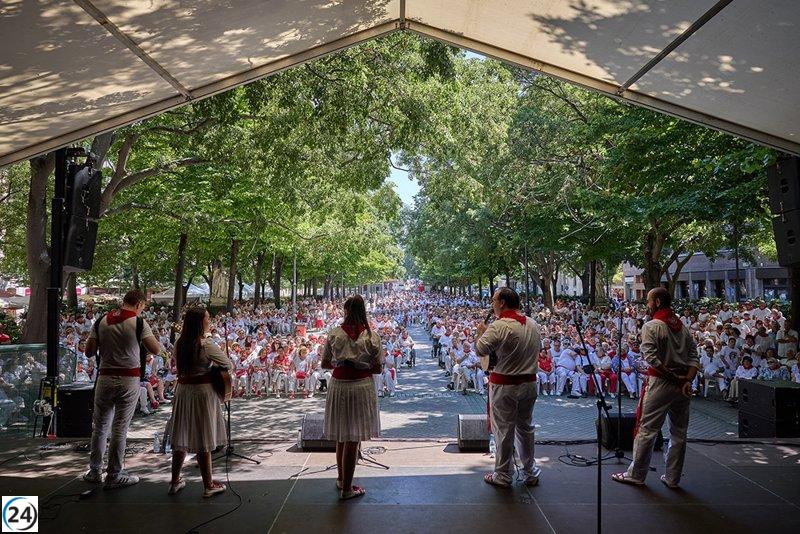El Paseo de Sarasate vibrará con jotas cada mediodía durante San Fermín.