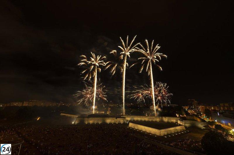 David Bordes se lleva el San Fermín de Oro con su 'Akelarre' en el Concurso de Fuegos Artificiales.