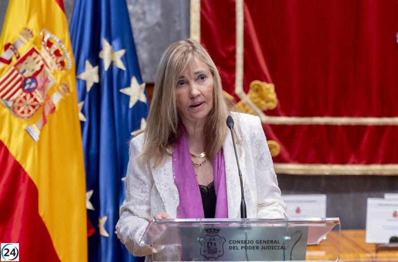 La presidenta del CGPJ asiste a la ceremonia de nombramiento del nuevo líder del TSJN este jueves.
