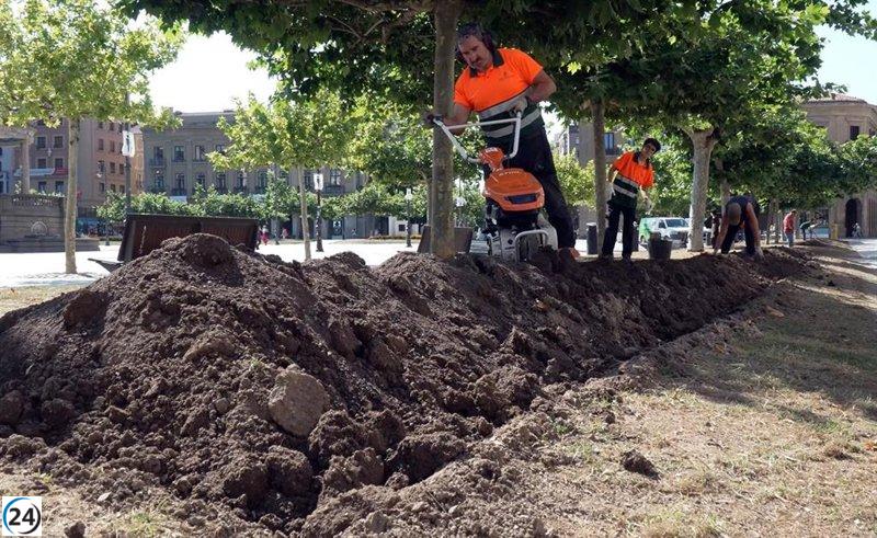 Pamplona renace: las áreas verdes se revitalizan tras los Sanfermines.