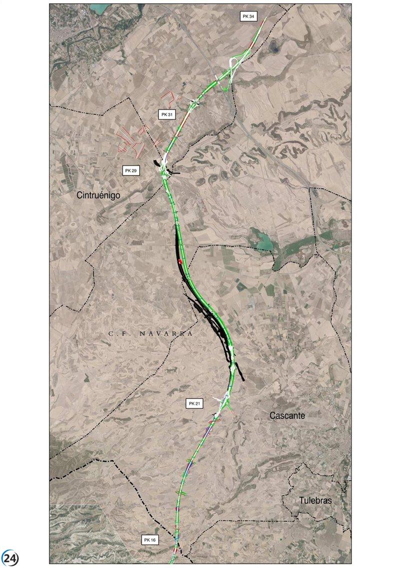 Cohesión Territorial encarga el diseño de la A-15 entre Cascante y Cintruénigo.