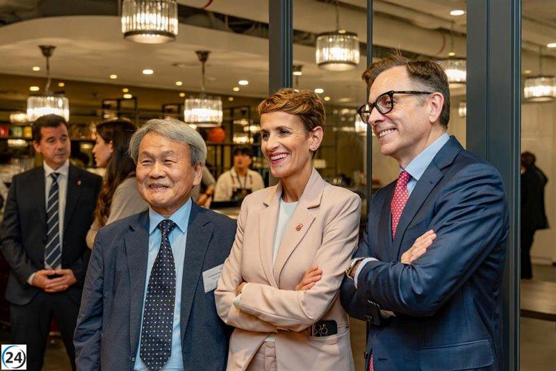 Chivite promueve Navarra como el punto de acceso para inversiones de Corea en Europa.