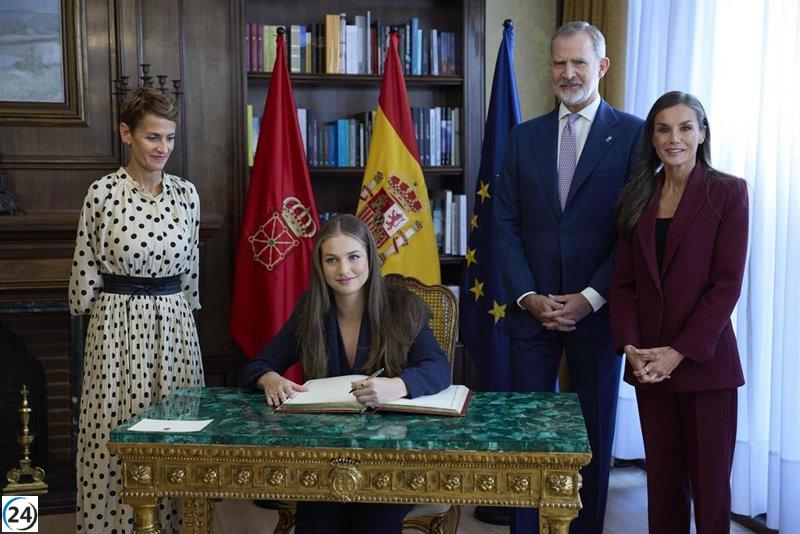Leonor ratifica en el Palacio de Navarra su aprecio por el título de Princesa de Viana.