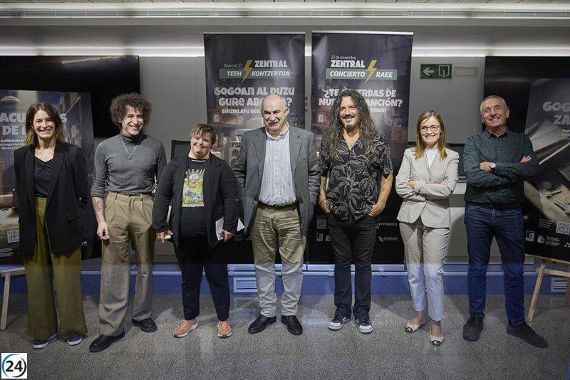 Concierto del 27 de noviembre con Razkin, Alejo y Motxila 21: un llamado a la acción por el reciclaje de electrónicos.