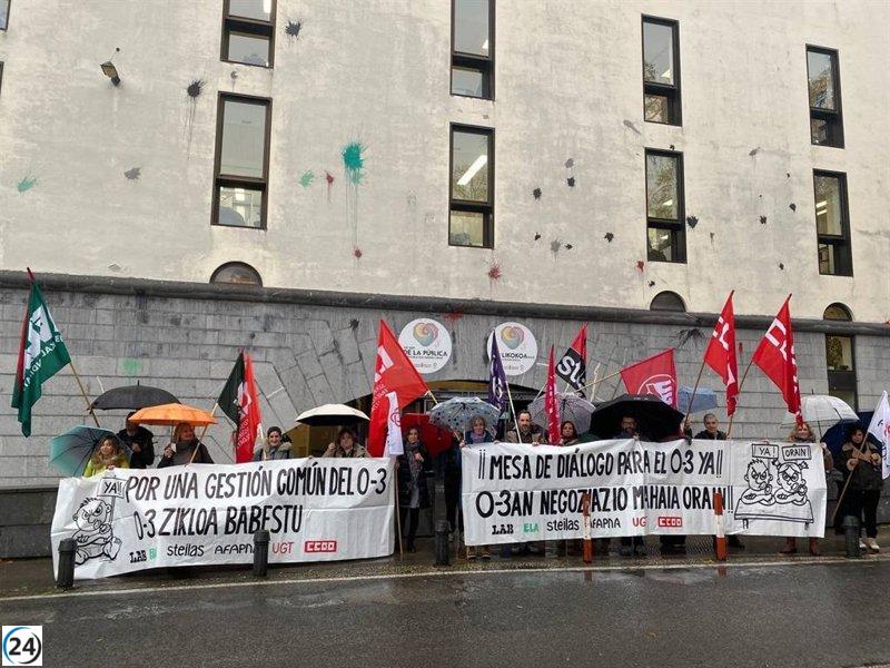 La intersindical del 0-3 critica al Gobierno de Navarra por no cumplir con su convenio y compromisos financieros.