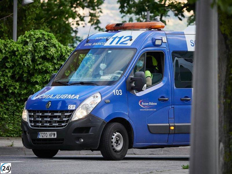 Ciclista de 60 años sufre heridas al ser atropellada en Berriozar.