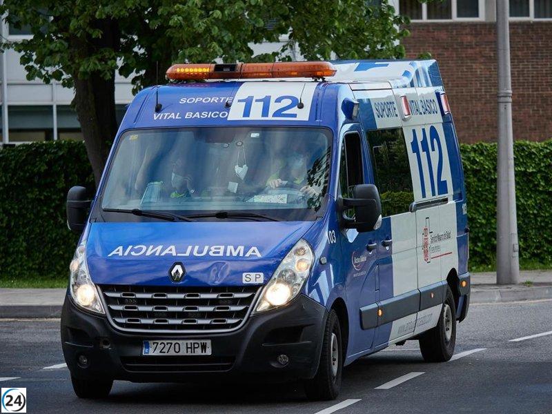 Dos ciclistas resultan heridos tras accidente en Lizoáin.