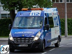 Dos ciclistas resultan heridos tras accidente en Lizoáin.