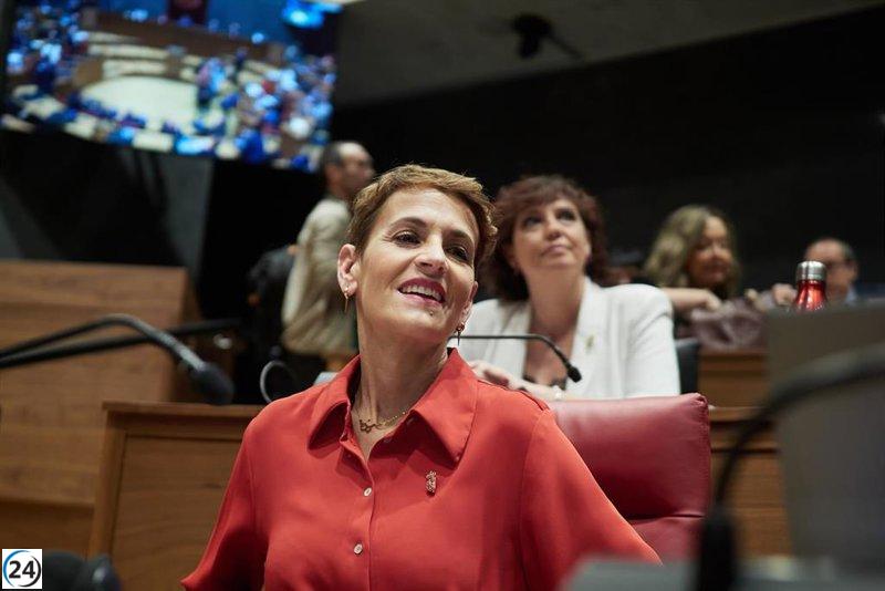 Chivite afirma que la reestructuración del Gobierno tiene como objetivo agilizar la gestión y asegura que la legislatura concluirá en 2027.