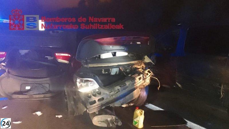 Accidente en Cordovilla deja cuatro heridos leves.