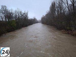 La CHE prevé picos en los ríos Ega, Arga, Cidacos e Irati este sábado.