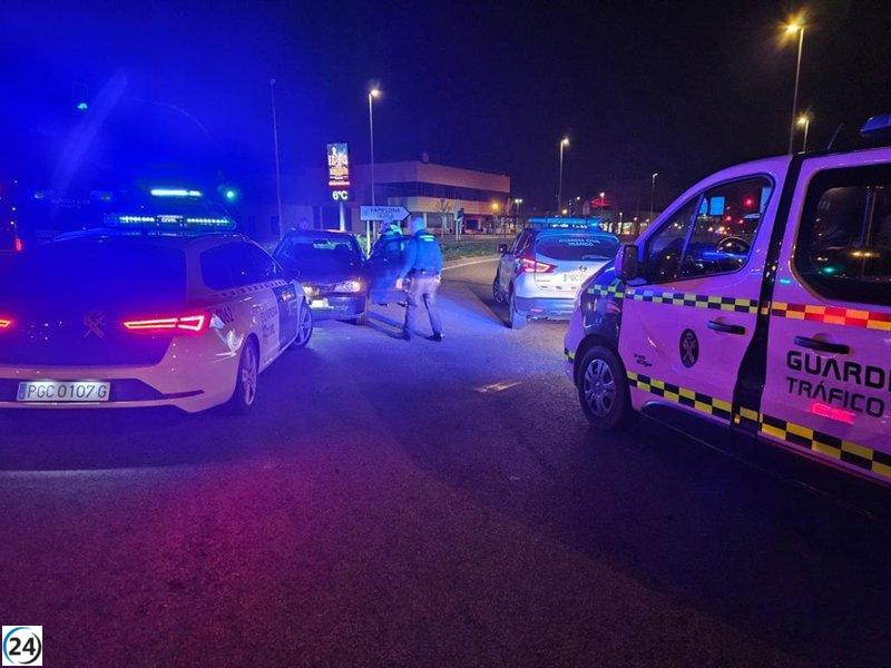 Fuga de un control policial termina en choque contra un vehículo de la Guardia Civil.