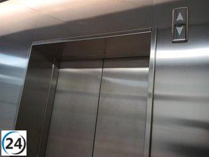 Mujer lesionada al quedar enredada en una silleta dentro de un ascensor en Tudela.