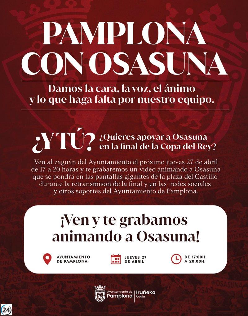 El Ayuntamiento de Pamplona invita a ciudadanos a grabar vídeos de apoyo a Osasuna.