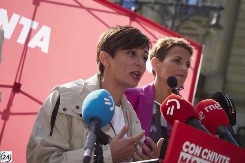 Isabel Rodríguez opina que la continuidad de Chivite como presidenta sería lo mejor para Navarra.