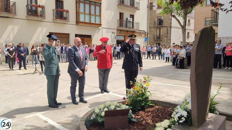 Sangüesa homenajea a las últimas víctimas mortales de ETA en Navarra.
