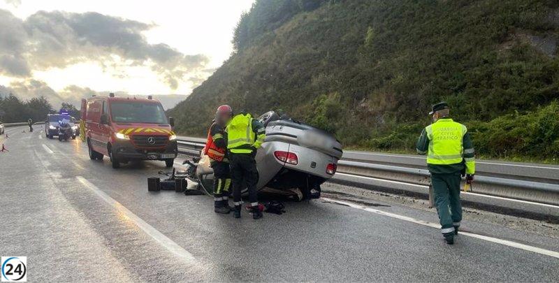 Trágico accidente en la A-15, en Larraun: joven de 21 años fallece y otra resulta herida tras salida de vía