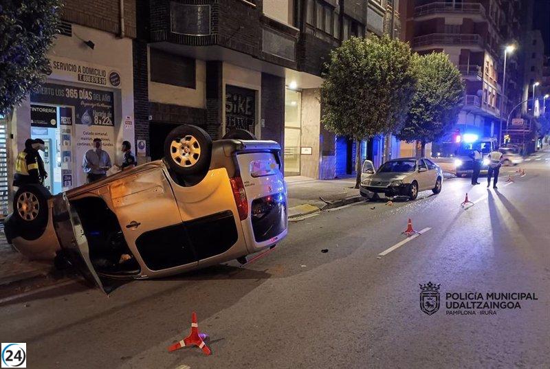 Accidente de tráfico en la avenida Zaragoza de Pamplona deja un herido leve