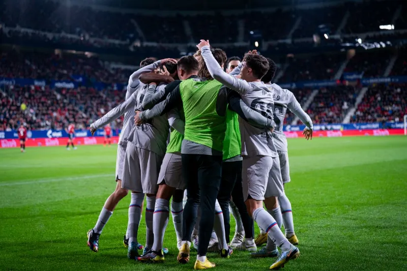 Osasuna se lleva la victoria ante Barcelona con un marcador de 2-1